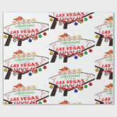 Santas hangend op Teken Wrapping Papier Las Vegas (Vlak)