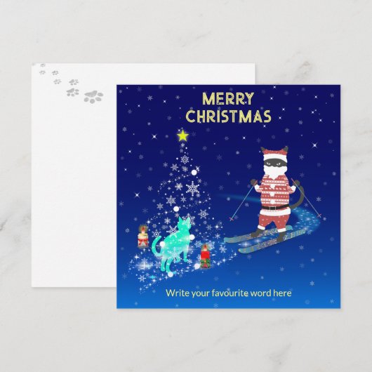 Santa's Heart-Warming Night Flat Kaart (Voorkant / Achterkant)