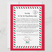 Santa's Heartfelt Letter Wenskaart (Voorkant)