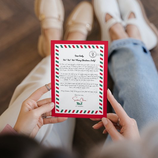 Santa's Heartfelt Letter Wenskaart