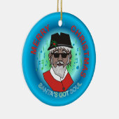 Santa's heeft Soul Keramisch Ornament (Rechts)