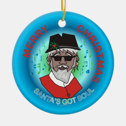 Santa's heeft Soul Keramisch Ornament (Voorkant)