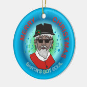 Santa's heeft Soul Keramisch Ornament (Links)