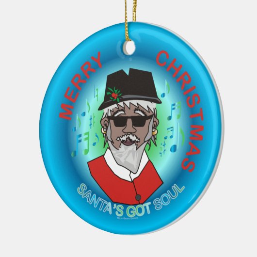 Santa's heeft Soul Keramisch Ornament (Links)