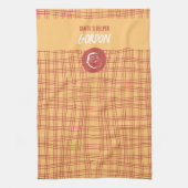 Santa's Helper Apricot & Red Festival Theedoek (Verticaal)