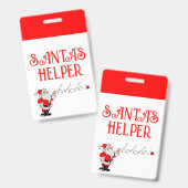 Santa's Helper Badge (Voor- en achterkant)