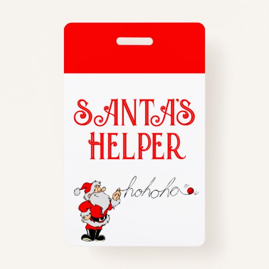 Santa's Helper Badge (Achterkant)