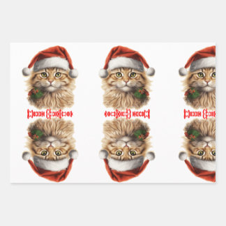 Santa's Helper Cat Cadeaupapier Vellen Set