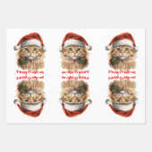 Santa's Helper Cat Cadeaupapier Vellen Set (Voorkant)