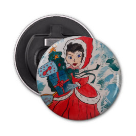 Santa's Helper Christmas Bottle Opener