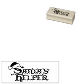 Santa's helper Christmas pet tekststempel Rubberstempel (Gestempeld)