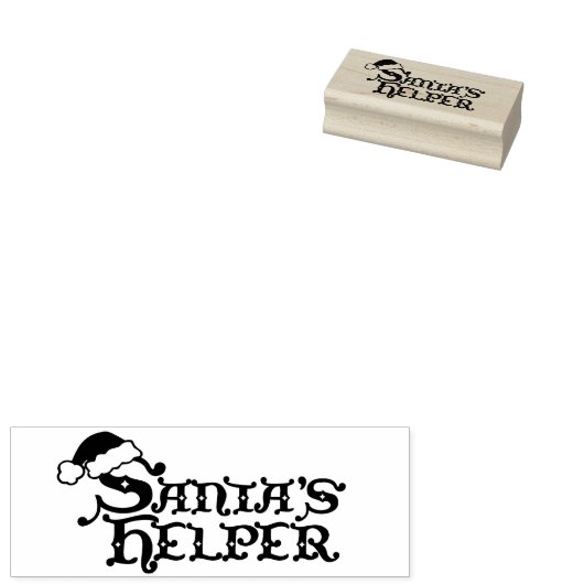 Santa's helper Christmas pet tekststempel Rubberstempel (Gestempeld)
