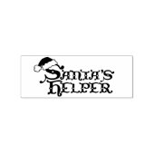 Santa's helper Christmas pet tekststempel Rubberstempel (Afrduk)