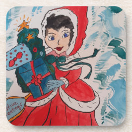 Santa's Helper Christmas Plastic Onderzetter