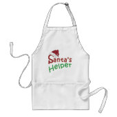 Santa's Helper Christmas Santa Hat Typografie Standaard Schort (Voorkant)