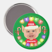 Santa's Helper Custom Kerstmis Fotomagneet Magneet (Voorkant / Achterkant)