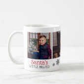 Santas Helper Cute Red Holiday Foto Collage Koffiemok (Links)