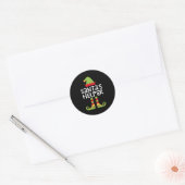 Santa's Helper Elves Ronde Sticker (Envelop)