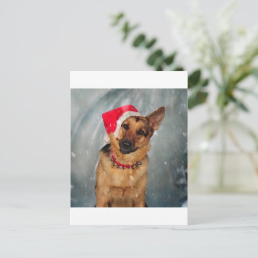 Santas helper feestdagenkaart (Staand voorkant)