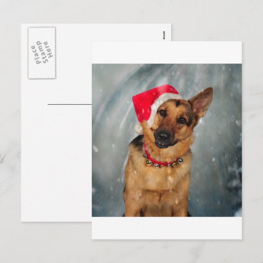 Santas helper feestdagenkaart (Voorkant / Achterkant)