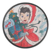 Santa's Helper Hockey Puck (Voorkant)