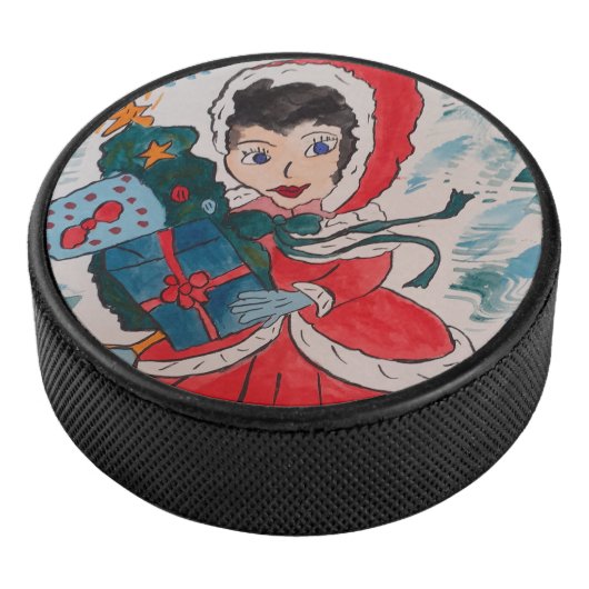 Santa's Helper Hockey Puck (3/4)