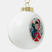 Santa's Helper Keramische Bal Ornament (Links)