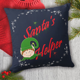 Santa's Helper Kerst Elf Whimsical Vakantie Kussen