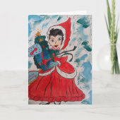 Santa's Helper Kerst Kaart (Voorkant)