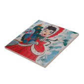 Santa's Helper Kerst Keramische Tegel Tegeltje (Zijkant)