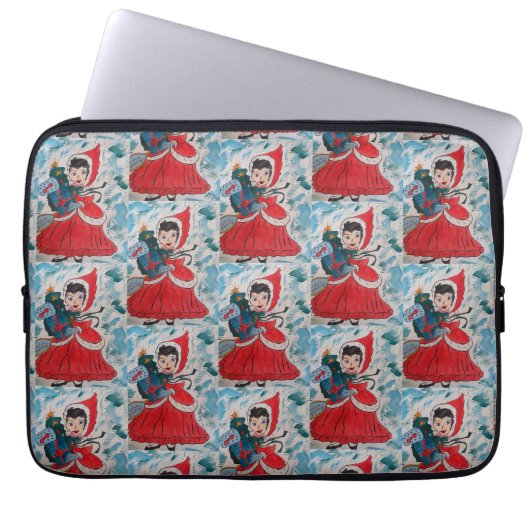 Santa's Helper Kerst Laptop Sleeve (Voorkant)