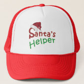 Santa's Helper Kerst Vakantie Trucker Hoed Pet (Voorkant)