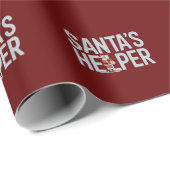 Santa's Helper Kerstmis Cadeaupapier (Rol Hoek)