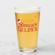 Santa's helper Kerstmis decoratieve tekst glas