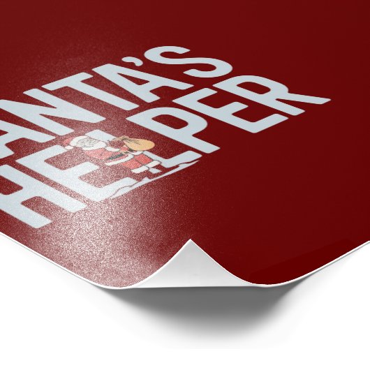 Santa's Helper Kerstmis Foto Afdruk (Hoek)