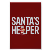 Santa's Helper Kerstmis Foto Afdruk (Voorkant)