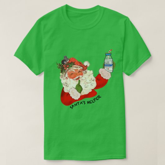 Santas Helper Kerstmis ICU Verpleegkundige CRNA Gr T-shirt (Design voorkant)
