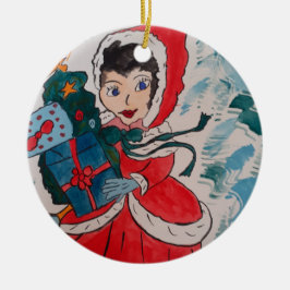 Santa's Helper Kerstmis Keramisch Ornament