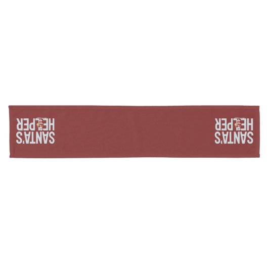 Santa's Helper Kerstmis Korte Tafelloper (Horizontaal)