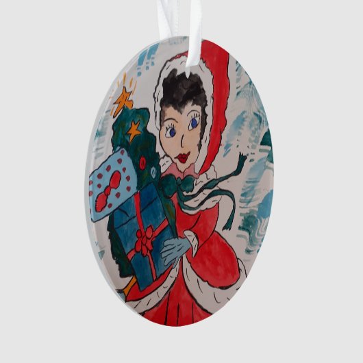 Santa's Helper Kerstmis Ornament (voorkant)