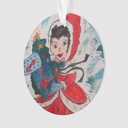 Santa's Helper Kerstmis Ornament (voorkant)