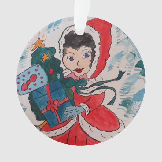 Santa's Helper Kerstmis Ornament (voorkant)