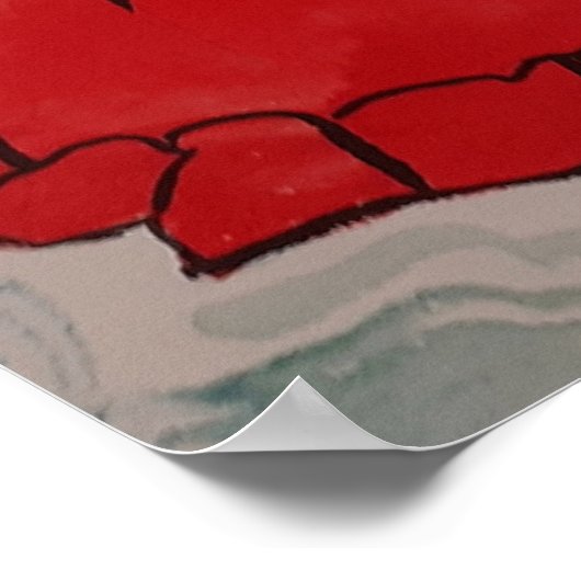 Santa's Helper Kerstmis Poster (Hoek)