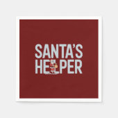 Santa's Helper Kerstmis Servet (Voorkant)