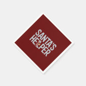 Santa's Helper Kerstmis Servet (Hoek)