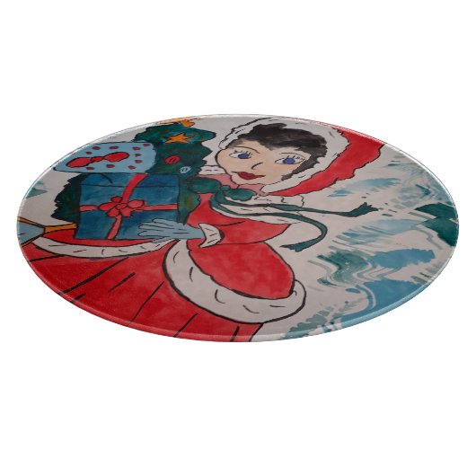 Santa's Helper Kerstmis Snijplank (Hoek)