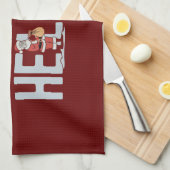 Santa's Helper Kerstmis Theedoek (Quarter Fold)