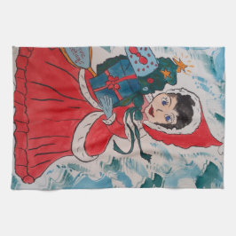 Santa's Helper Kerstmis Theedoek