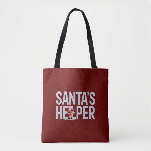 Santa's Helper Kerstmis Tote Bag (Voorkant)