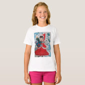 Santa's Helper Kinder Kerstmis T-shirt (Voorkant volledig)